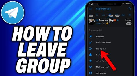 how to leave telegram group.